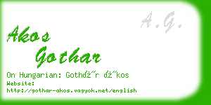 akos gothar business card